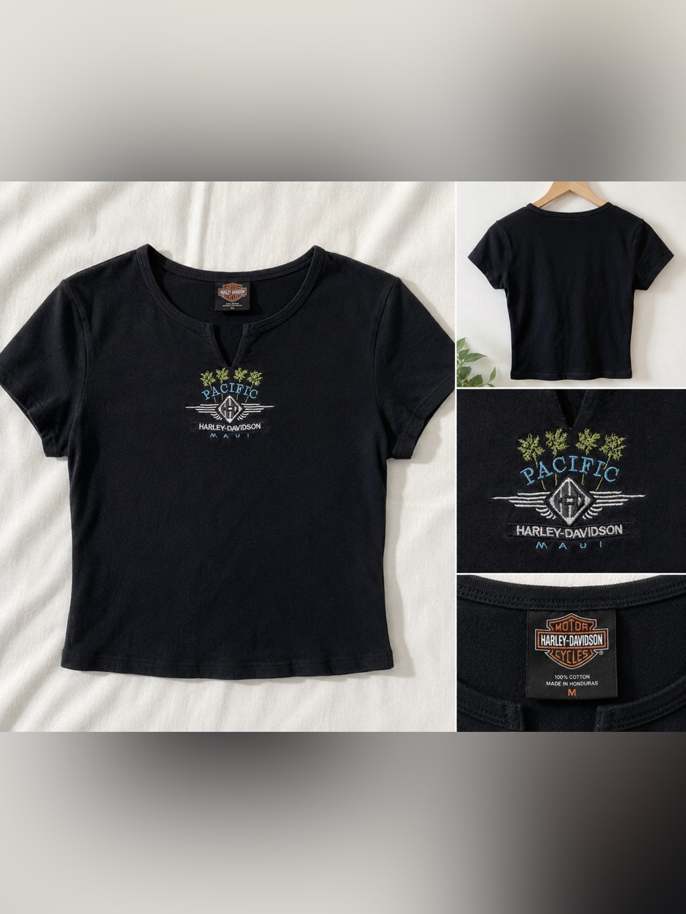 Vintage Rare Harley-Davidson Maui Embroidered babyY2k t shirt